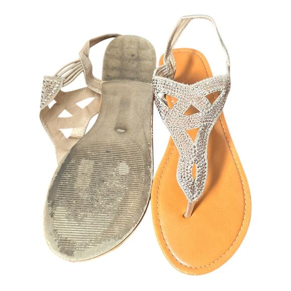 Womens size 6/7 T-Stap flip flops thong - sling back flat sandals - Picture 5 of 8
